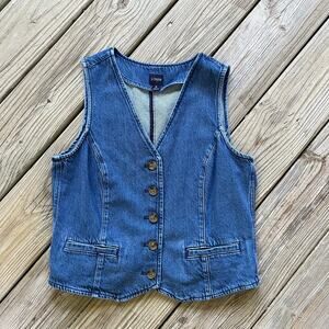 J.Crew Factory Women's Blue Denim Vest Size 8